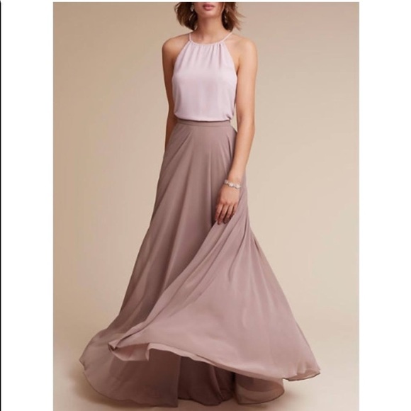 Jenny Yoo Collection Hampton Long A-Line Skirt - Picture 3 of 9